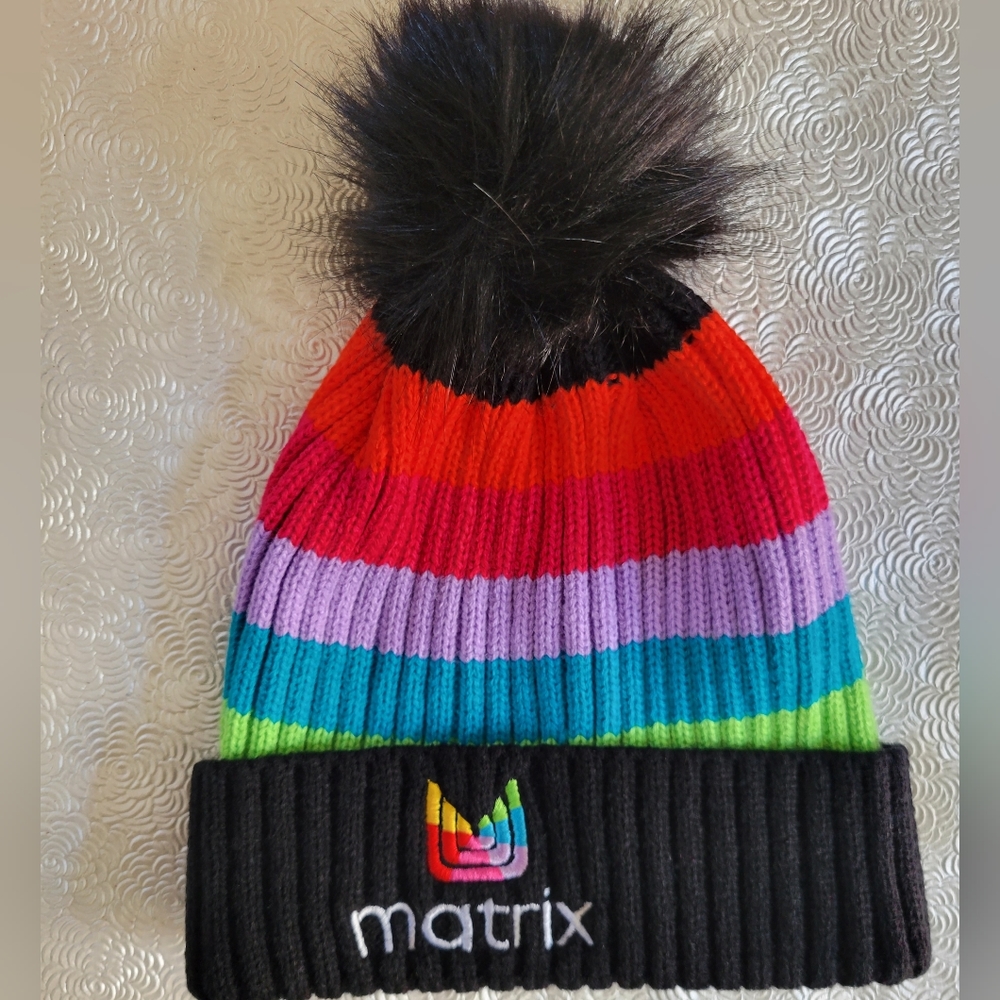 Matrix limited edition beenie hat multi colored NWOT one size